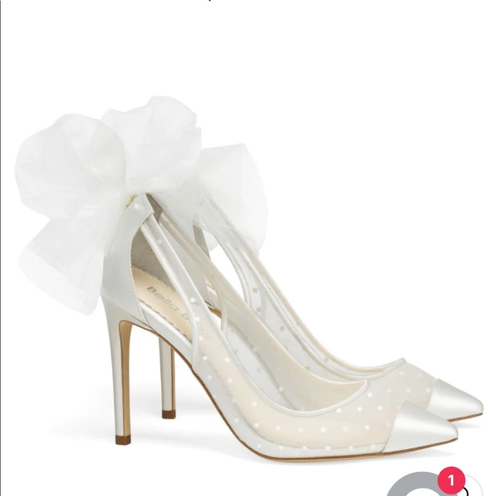 Brand New Bella Belle Matilda Ivory  Wedding Heels - Size 6.5